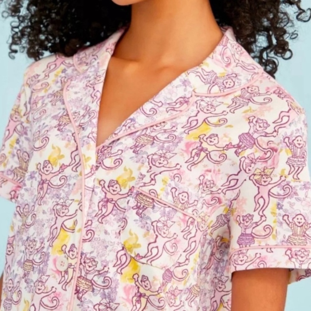 Roller Rabbit x LoveShackFancy Preppy Patchwork Polo Pajamas Size Women’s Small